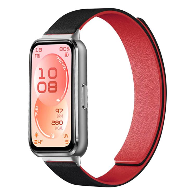 For Huawei Band 11 / Band 11 Pro Lychee Texture Soft Magnetic Silicone Watch Band