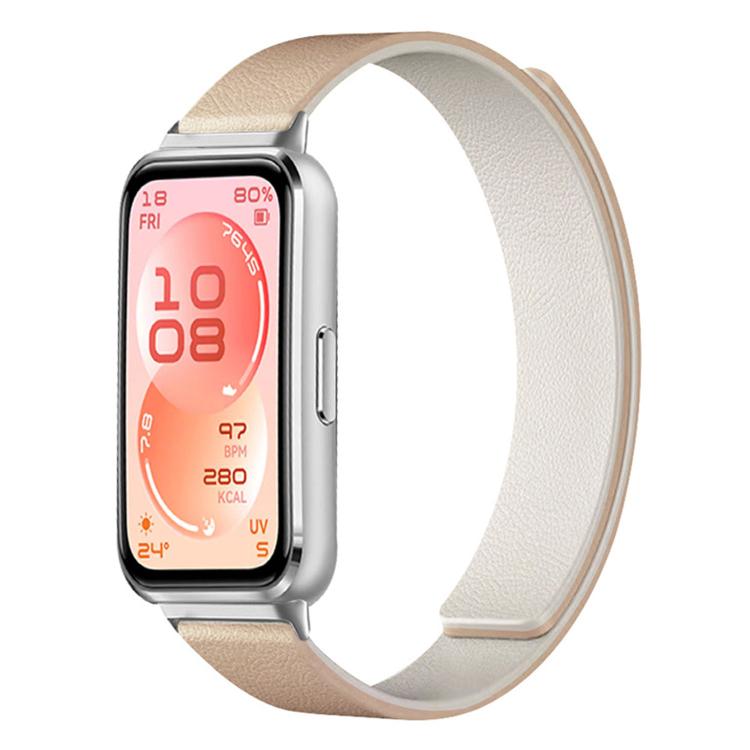 For Huawei Band 11 / Band 11 Pro Lychee Texture Soft Magnetic Silicone Watch Band