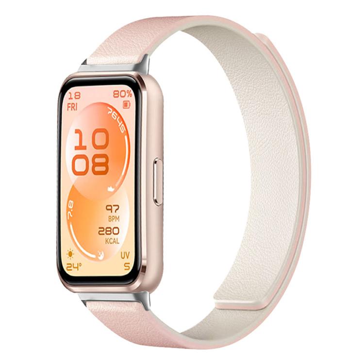 For Huawei Band 11 / Band 11 Pro Lychee Texture Soft Magnetic Silicone Watch Band