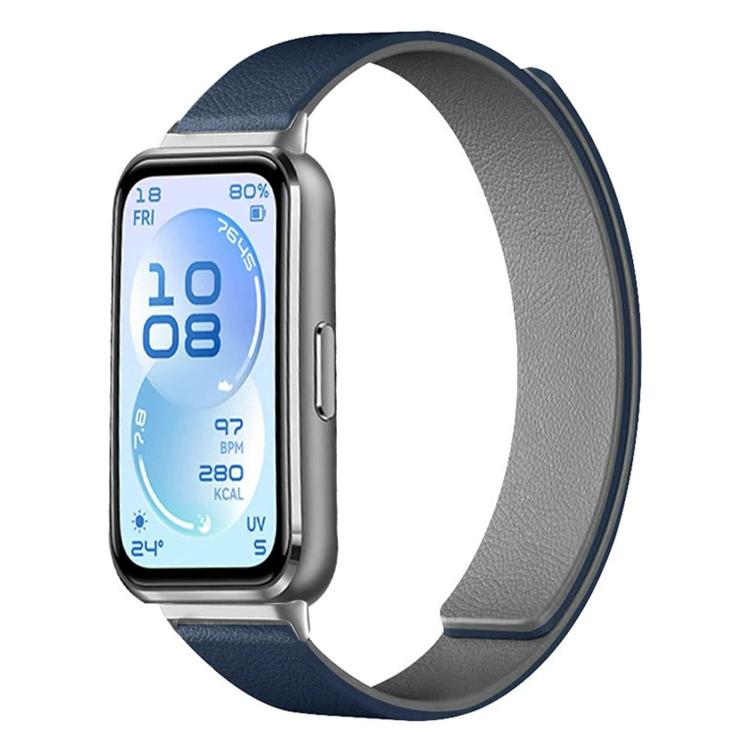 For Huawei Band 11 / Band 11 Pro Lychee Texture Soft Magnetic Silicone Watch Band