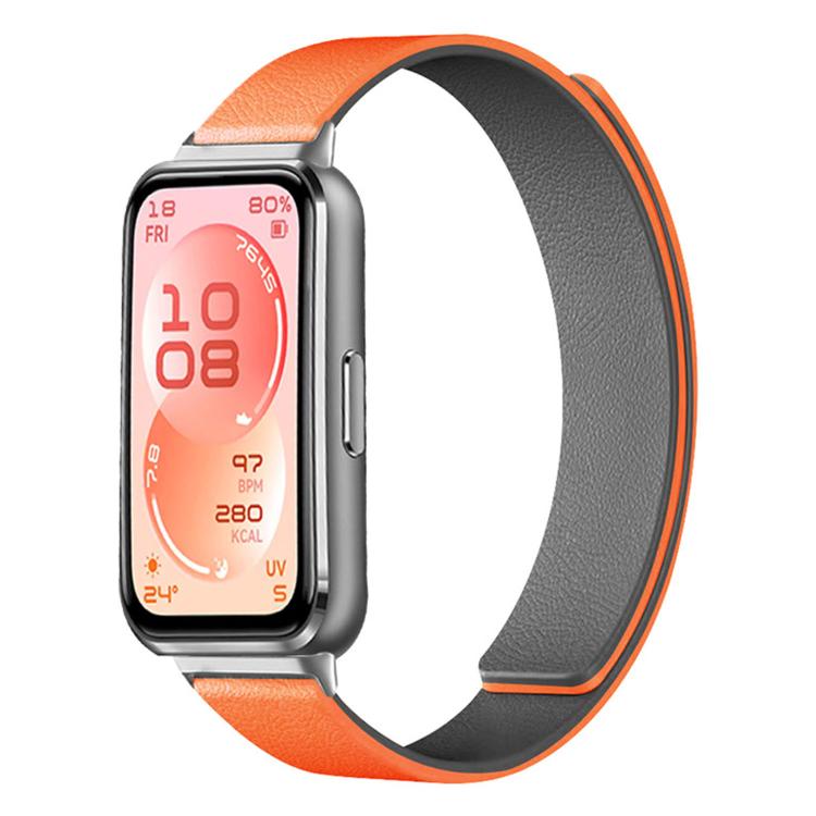 For Huawei Band 11 / Band 11 Pro Lychee Texture Soft Magnetic Silicone Watch Band