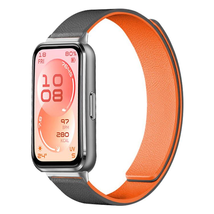 For Huawei Band 11 / Band 11 Pro Lychee Texture Soft Magnetic Silicone Watch Band