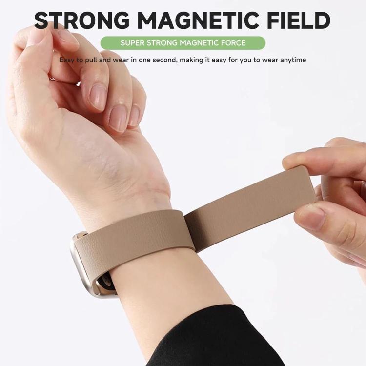 For Huawei Band 11 / Band 11 Pro Lychee Texture Soft Magnetic Silicone Watch Band