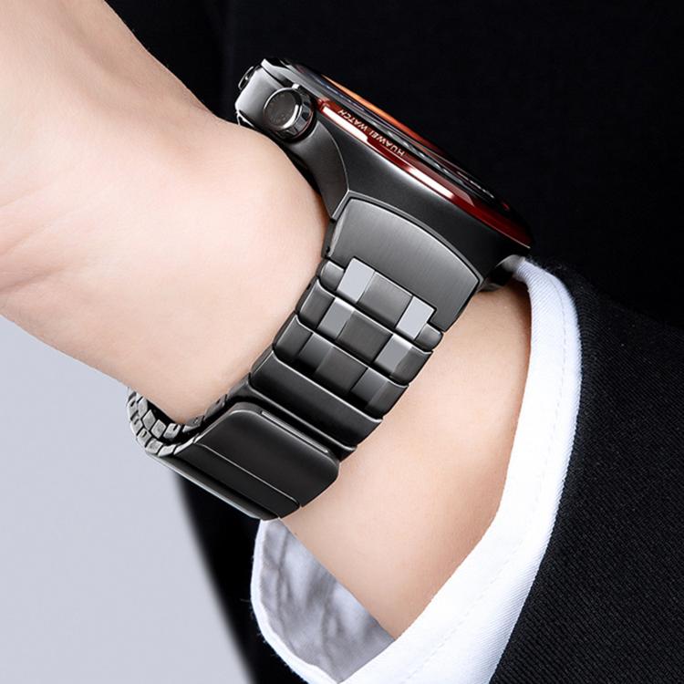 For Huawei Watch 4 Pro Seamless Press Button AP Style Magnetic Stainless Steel Watch Band