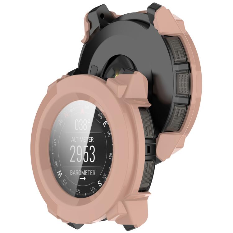 For Garmin Instinct 3 AMOLED / Solar 45mm Tempered Film Integrated PC Watch Protective Case