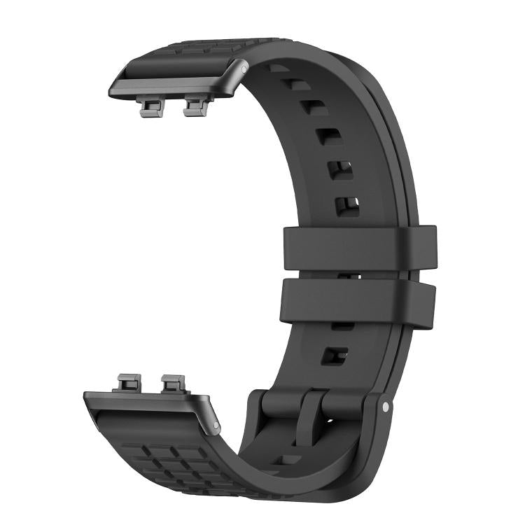 For Huawei Band 11 / Band 11 Pro Knurled Texture Solid Color Silicone Watch Band