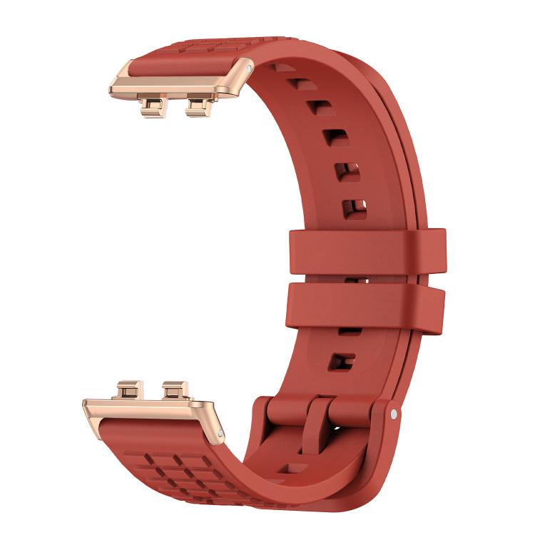 For Huawei Band 11 / Band 11 Pro Knurled Texture Solid Color Silicone Watch Band