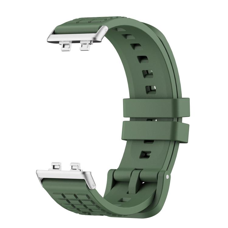 For Huawei Band 11 / Band 11 Pro Knurled Texture Solid Color Silicone Watch Band