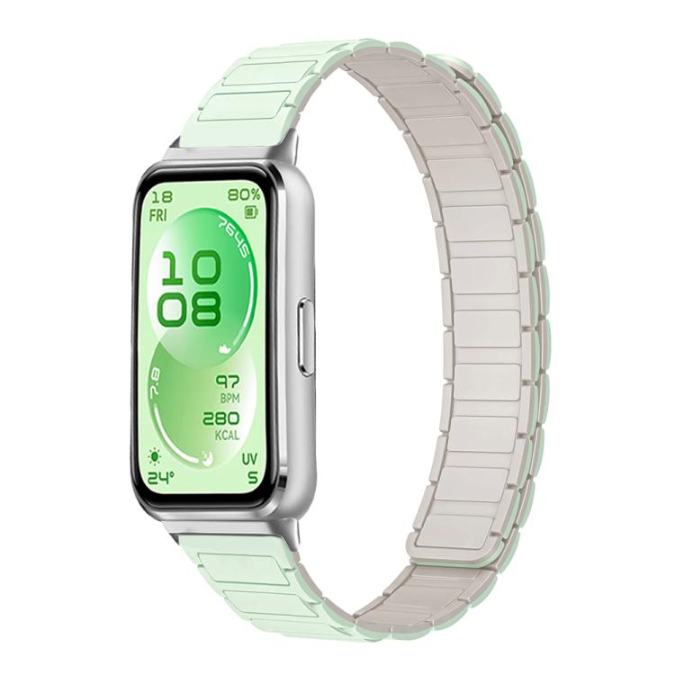 For Huawei Band 11 / Band 11 Pro Tri-beads I-shaped Slim Magnetic Silicone Watch Band