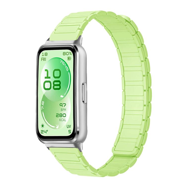 For Huawei Band 11 / Band 11 Pro Tri-beads I-shaped Slim Magnetic Silicone Watch Band