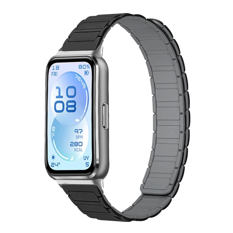 For Huawei Band 11 / Band 11 Pro Tri-beads I-shaped Slim Magnetic Silicone Watch Band