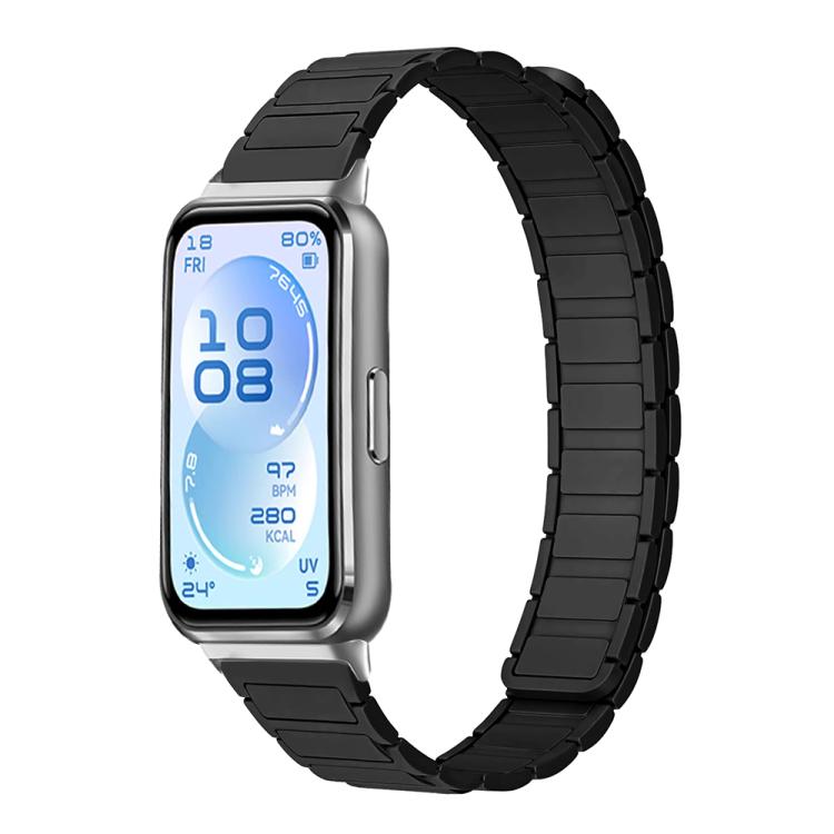 For Huawei Band 11 / Band 11 Pro Tri-beads I-shaped Slim Magnetic Silicone Watch Band