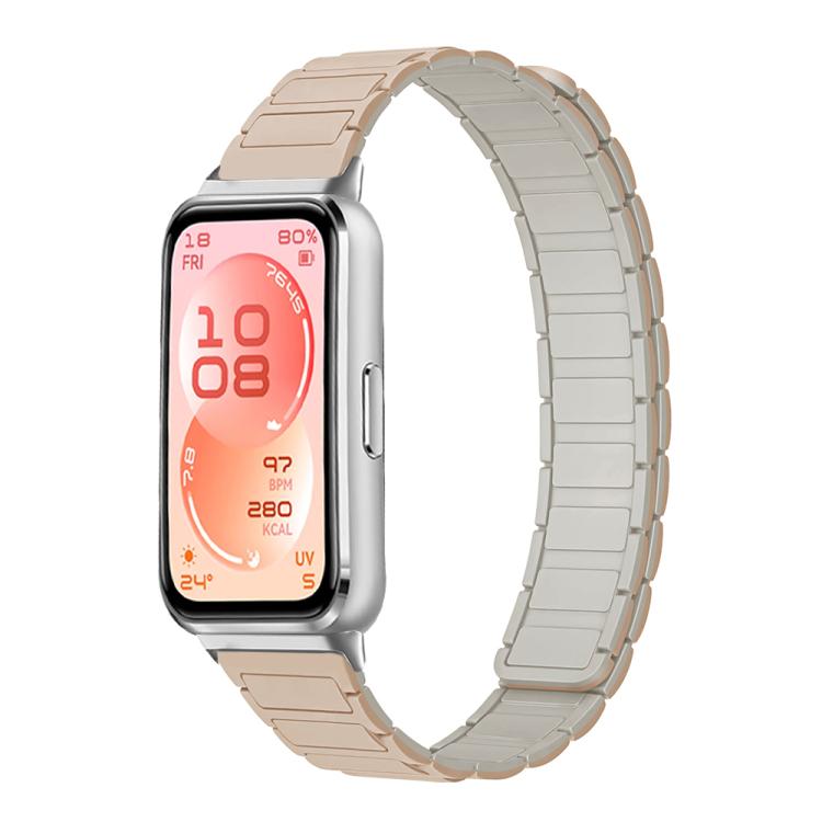 For Huawei Band 11 / Band 11 Pro Tri-beads I-shaped Slim Magnetic Silicone Watch Band