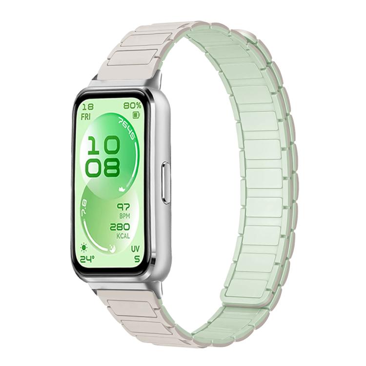 For Huawei Band 11 / Band 11 Pro Tri-beads I-shaped Slim Magnetic Silicone Watch Band
