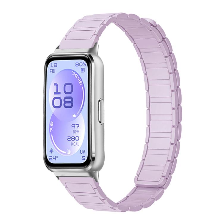 For Huawei Band 11 / Band 11 Pro Tri-beads I-shaped Slim Magnetic Silicone Watch Band