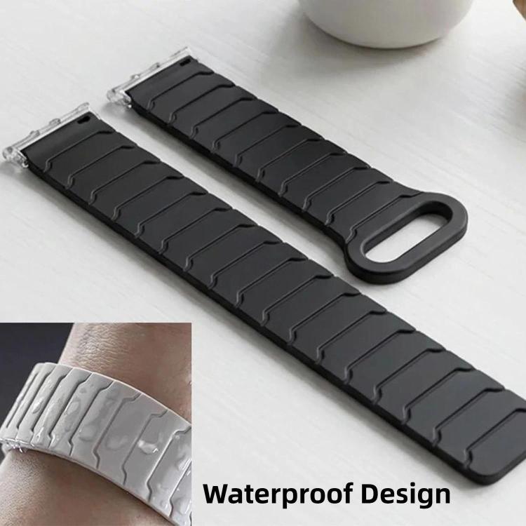 For Huawei Band 11 / Band 11 Pro Armor Texture Magnetic Silicone Watch Band