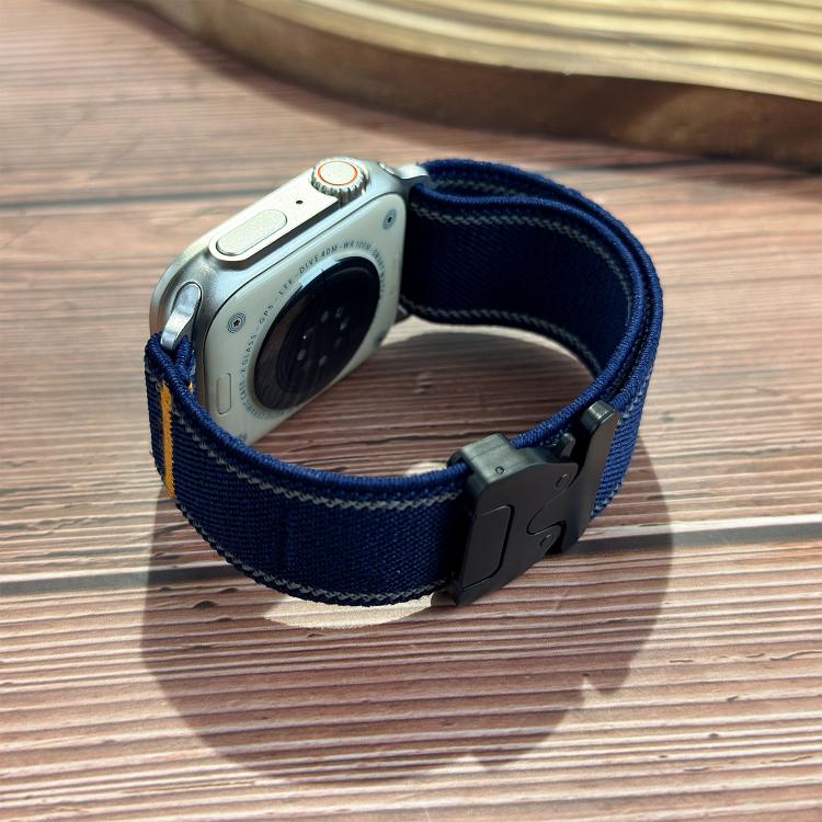 For Apple Watch 49mm / 46mm / 45mm / 44mm Reflective Umbrella Buckle Woven Nylon Watch Band