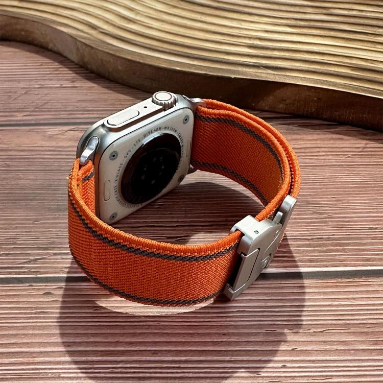 For Apple Watch 42mm / 41mm / 40mm / 38mm Reflective Umbrella Buckle Woven Nylon Watch Band
