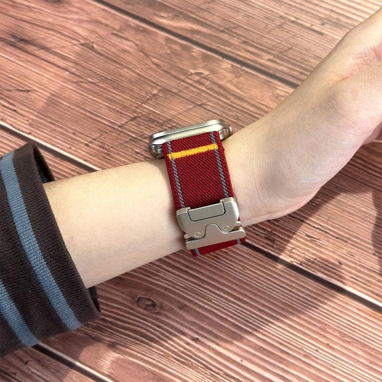For Apple Watch 42mm / 41mm / 40mm / 38mm Reflective Umbrella Buckle Woven Nylon Watch Band