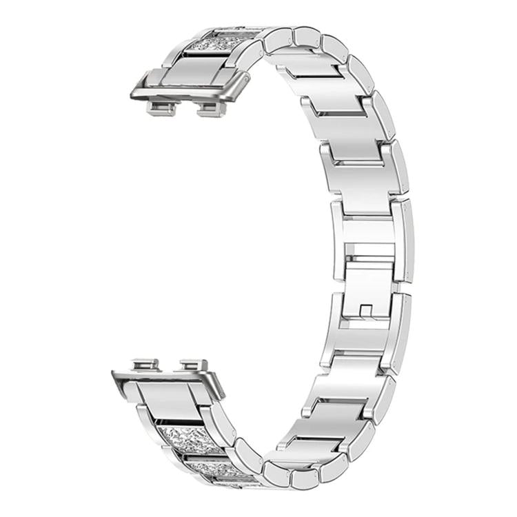 For Huawei Band 11 / Band 11 Pro Three Beads Full Diamond Metal Watch Band