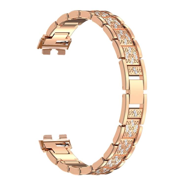 For Huawei Band 11 / Band 11 Pro Three Beads Full Diamond Metal Watch Band