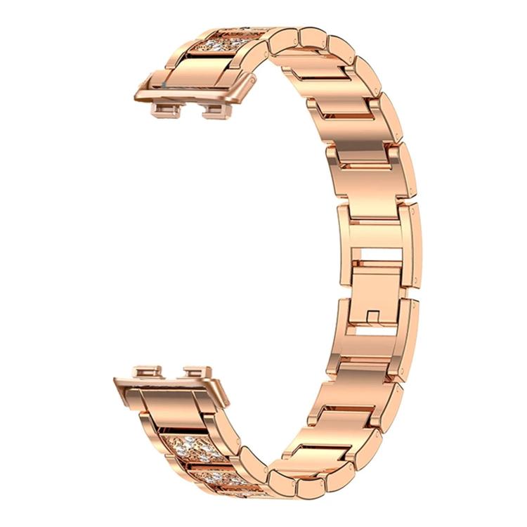 For Huawei Band 11 / Band 11 Pro Three Beads Full Diamond Metal Watch Band