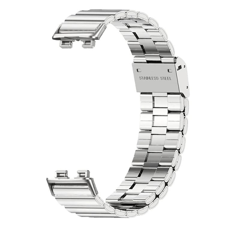 For Huawei Band 11 / Band 11 Pro Bamboo Snap Buckle Stainless Steel Metal Watch Band