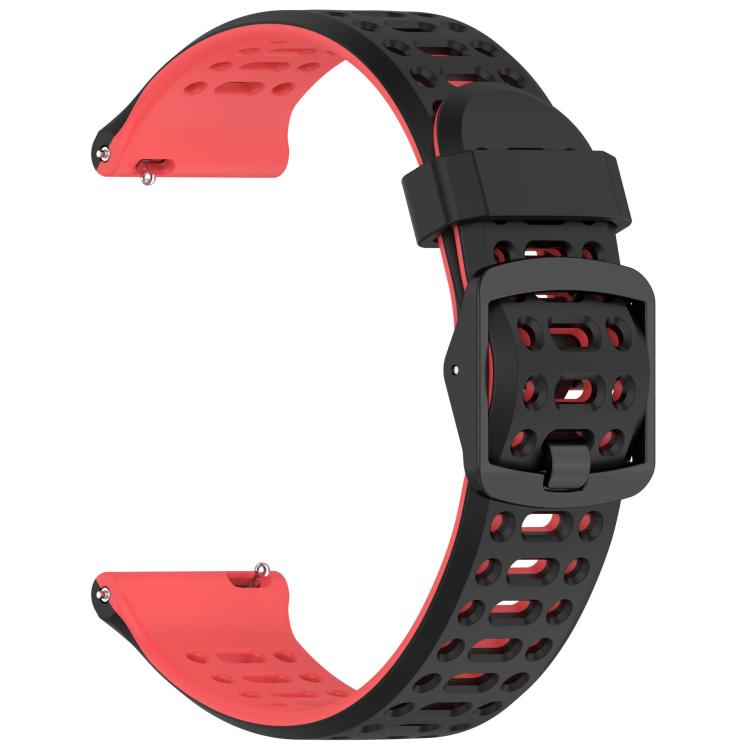 22mm Perforated Double Color Silicone Watch Band
