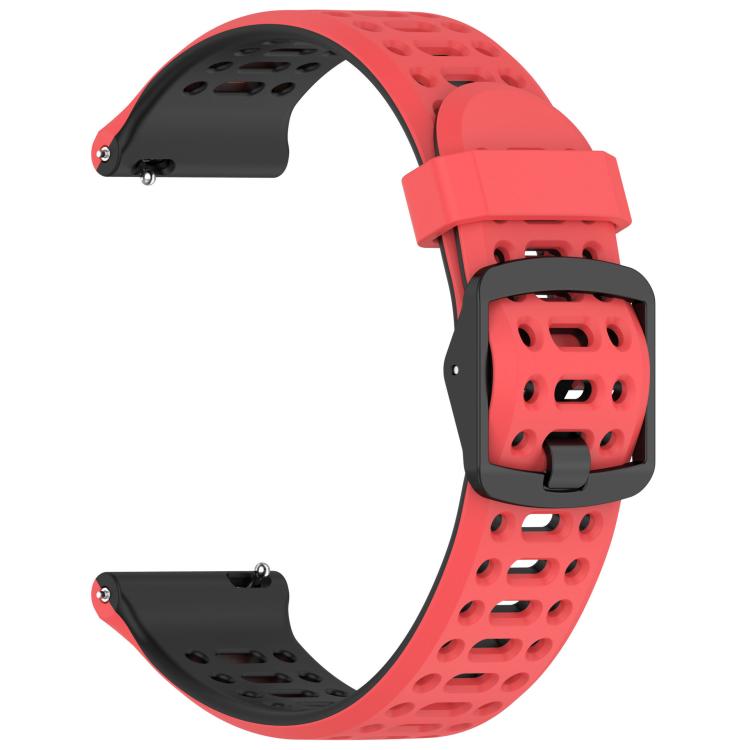 22mm Perforated Double Color Silicone Watch Band