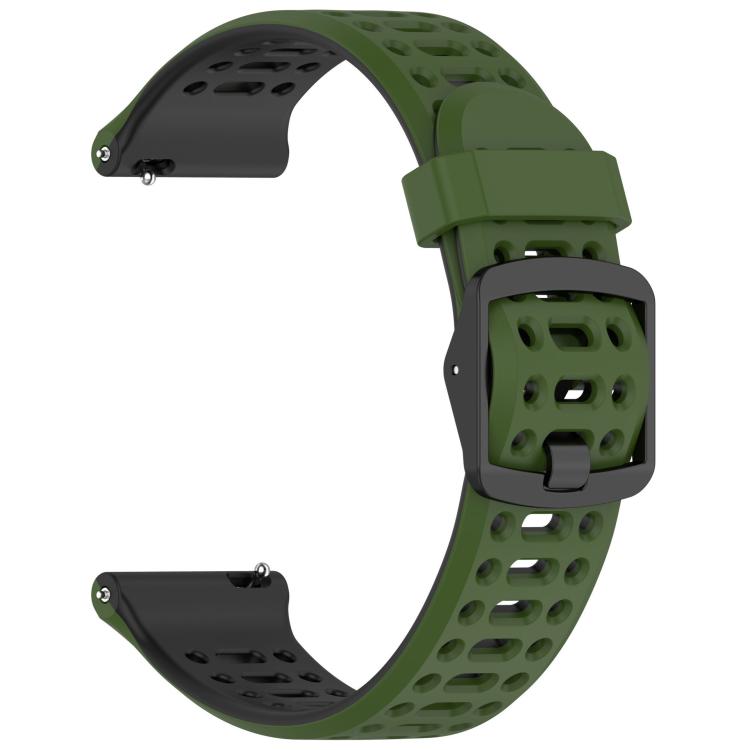22mm Perforated Double Color Silicone Watch Band