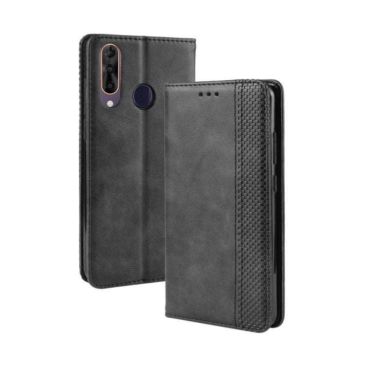 Magnetic Buckle Retro Crazy Horse Texture Horizontal Flip Leather Case for Wiko View3, with Holder & Card Slots & Photo Frame