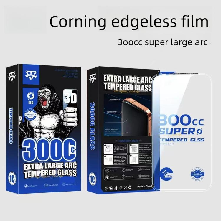 For iPhone Air 10pcs 300CC Large Arc Antistatic Corning Gorilla HD Tempered Glass Film