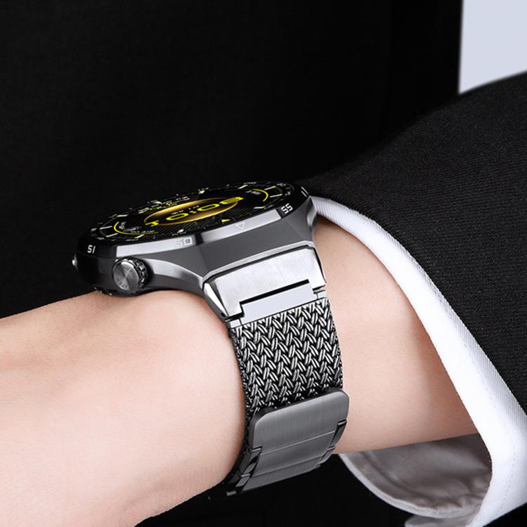 For Huawei Watch GT6 Pro Press Button Magnetic Clasp Chain Stainless Steel Watch Band