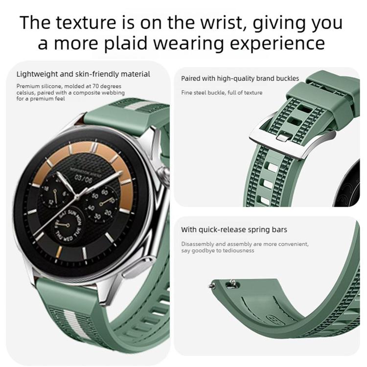 For OPPO Watch X3 Braid Nylon Hybrid Silicone Watch Band