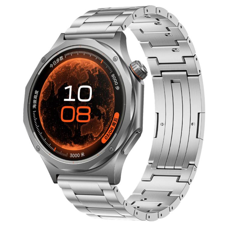 For OPPO Watch X3 Folding Buckle Three Beads Quick Release Titanium Metal Watch Band