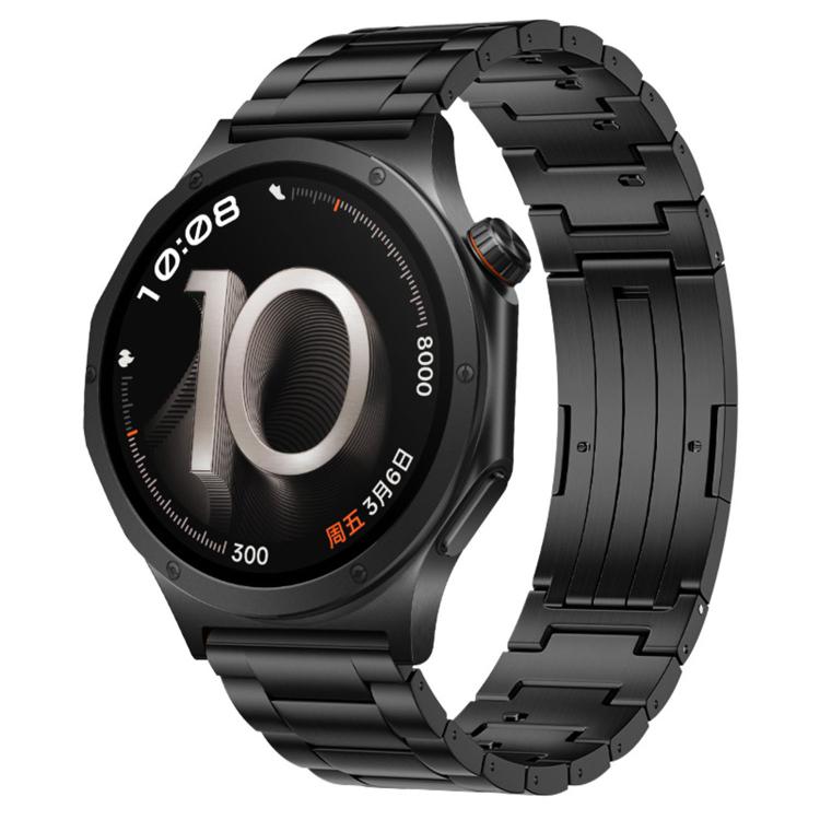 For OPPO Watch X3 Folding Buckle Three Beads Quick Release Titanium Metal Watch Band