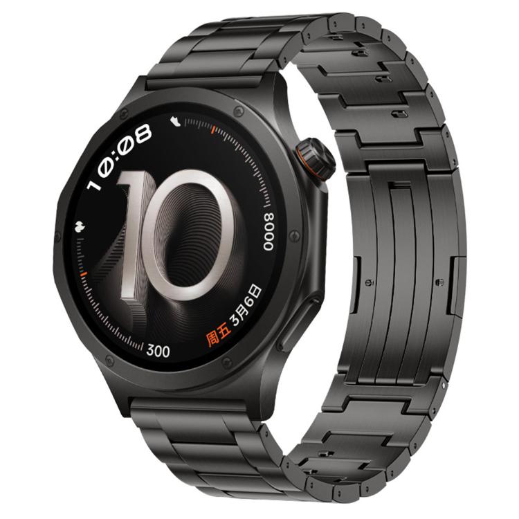 For OPPO Watch X3 Folding Buckle Three Beads Quick Release Titanium Metal Watch Band