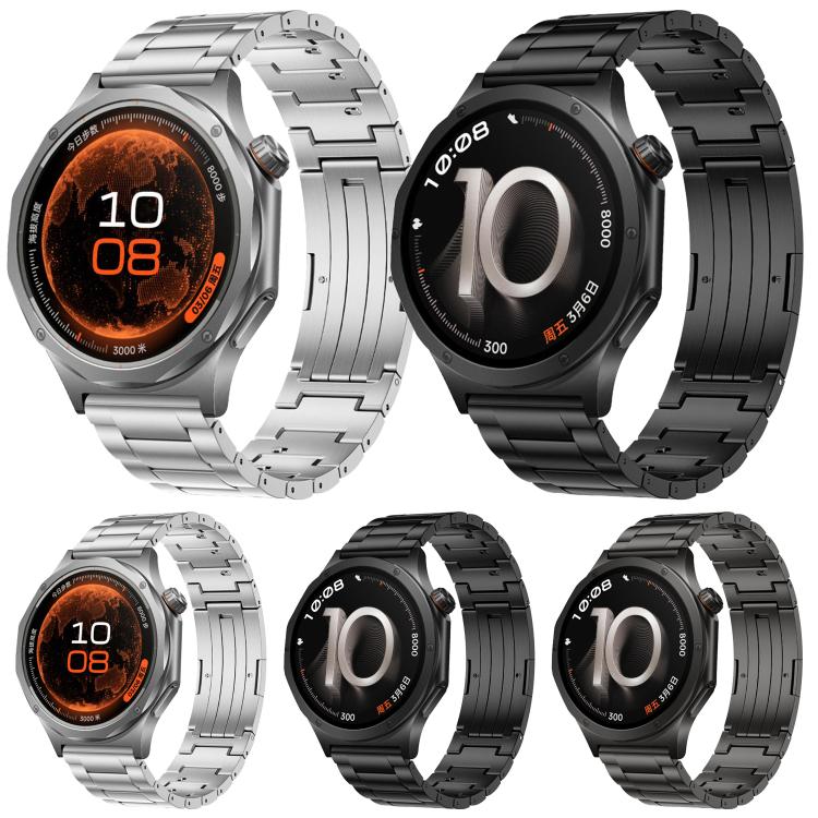 For OPPO Watch X3 Folding Buckle Three Beads Quick Release Titanium Metal Watch Band