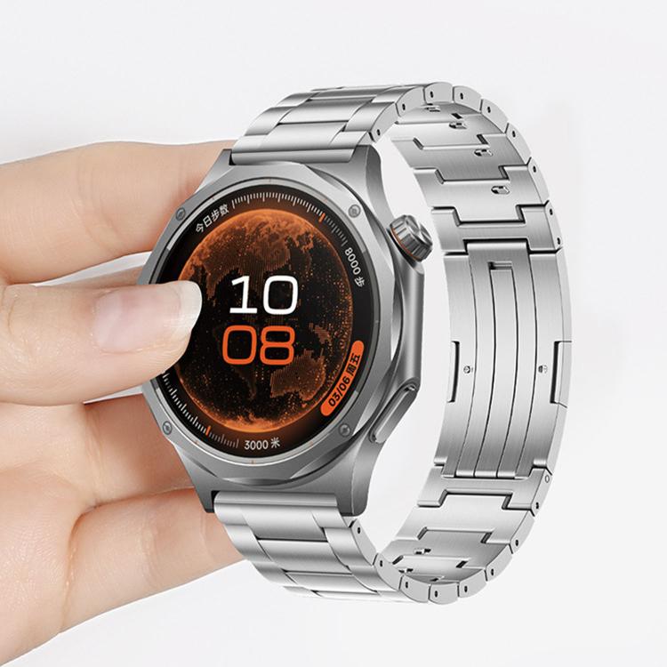 For OPPO Watch X3 Folding Buckle Three Beads Quick Release Titanium Metal Watch Band