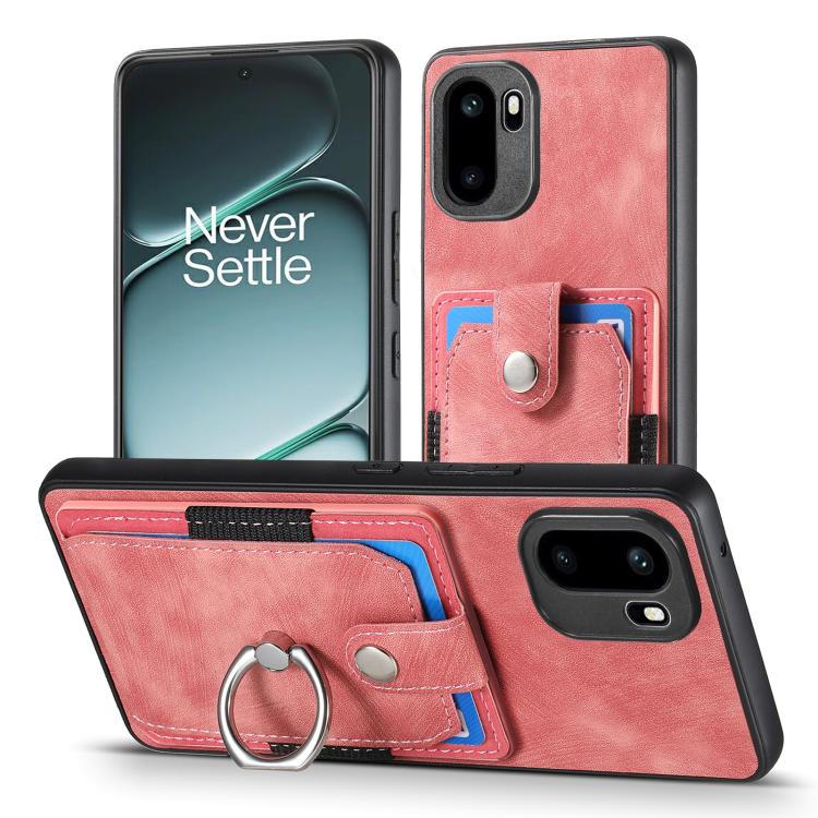 For OnePlus Ace 6 / 6T / 15R Retro Skin-feel Ring Card Wallet Phone Case