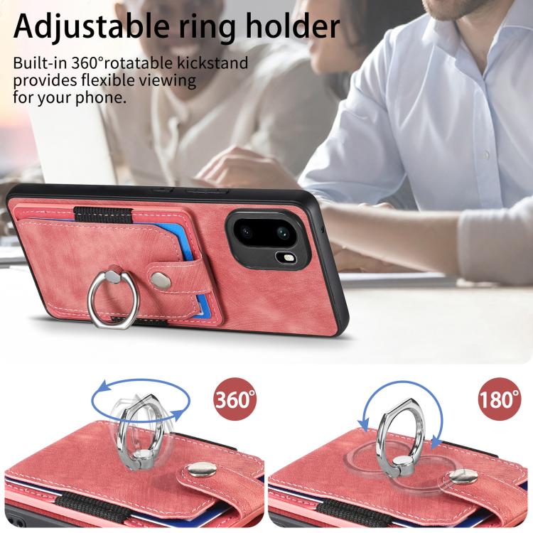 For OnePlus Ace 6 / 6T / 15R Retro Skin-feel Ring Card Wallet Phone Case