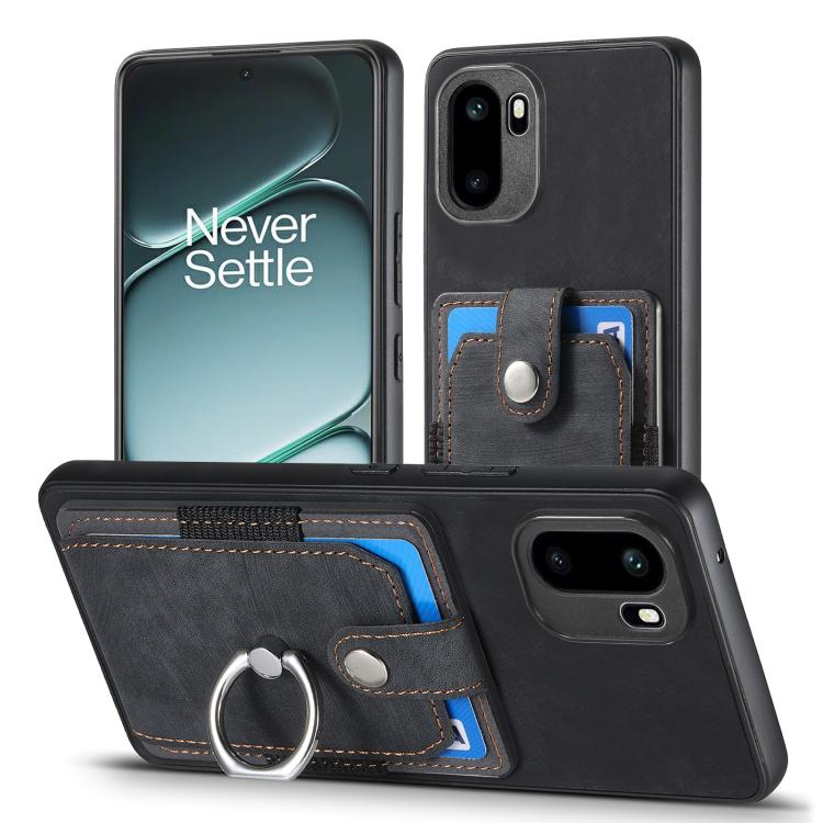 For OnePlus Ace 6 / 6T / 15R Retro Skin-feel Ring Card Wallet Phone Case