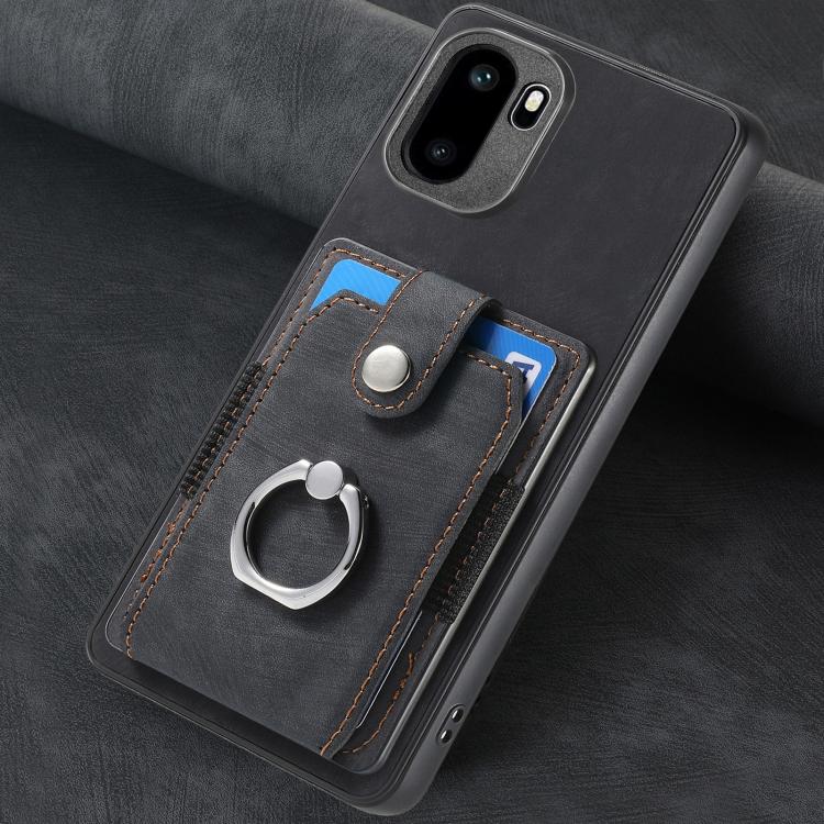 For OnePlus Ace 6 / 6T / 15R Retro Skin-feel Ring Card Wallet Phone Case