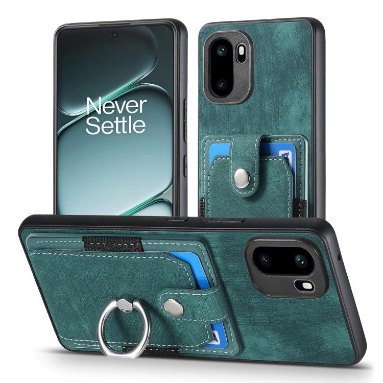 For OnePlus Ace 6 / 6T / 15R Retro Skin-feel Ring Card Wallet Phone Case