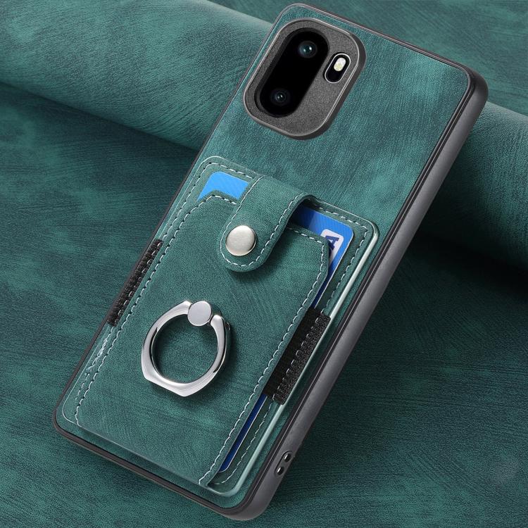 For OnePlus Ace 6 / 6T / 15R Retro Skin-feel Ring Card Wallet Phone Case