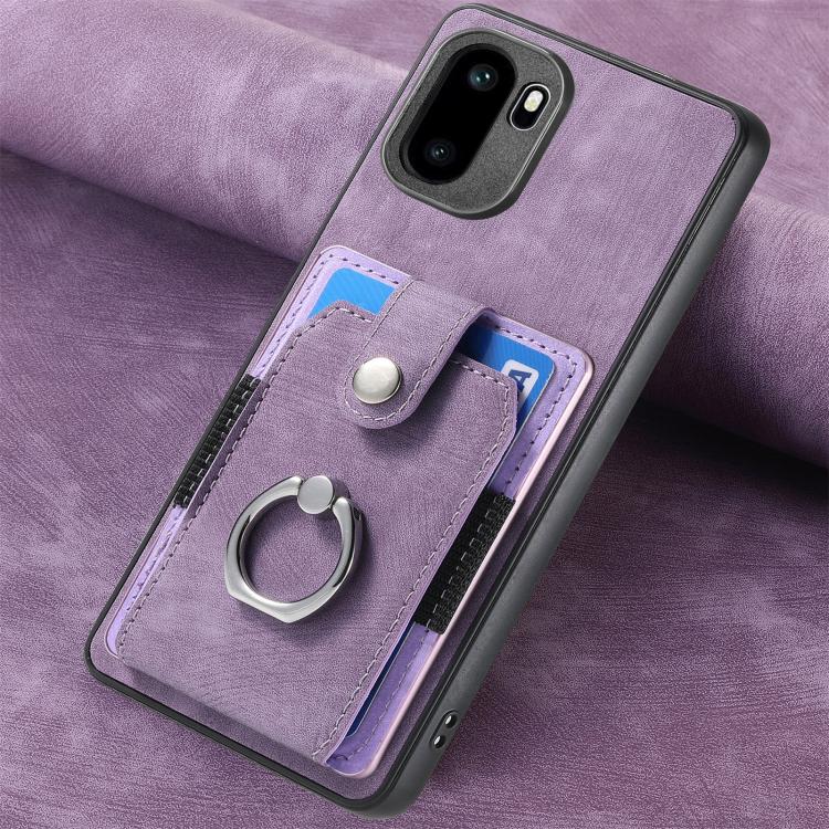 For OnePlus Ace 6 / 6T / 15R Retro Skin-feel Ring Card Wallet Phone Case