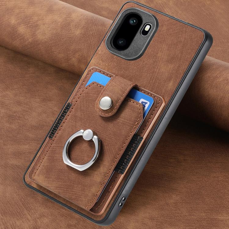 For OnePlus Ace 6 / 6T / 15R Retro Skin-feel Ring Card Wallet Phone Case