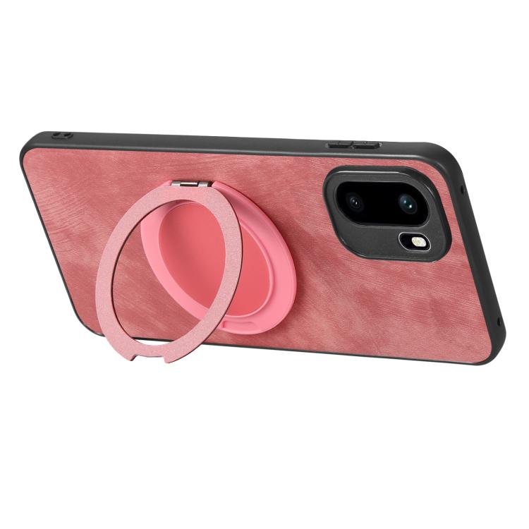 For OnePlus Ace 6 / 6T / 15R Retro Leather Rotation Round Holder Phone Case