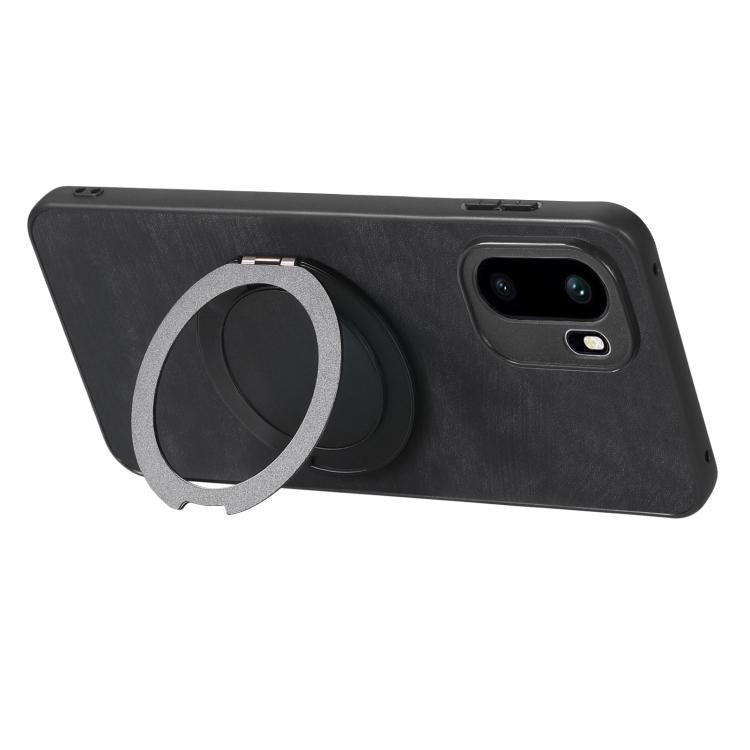 For OnePlus Ace 6 / 6T / 15R Retro Leather Rotation Round Holder Phone Case