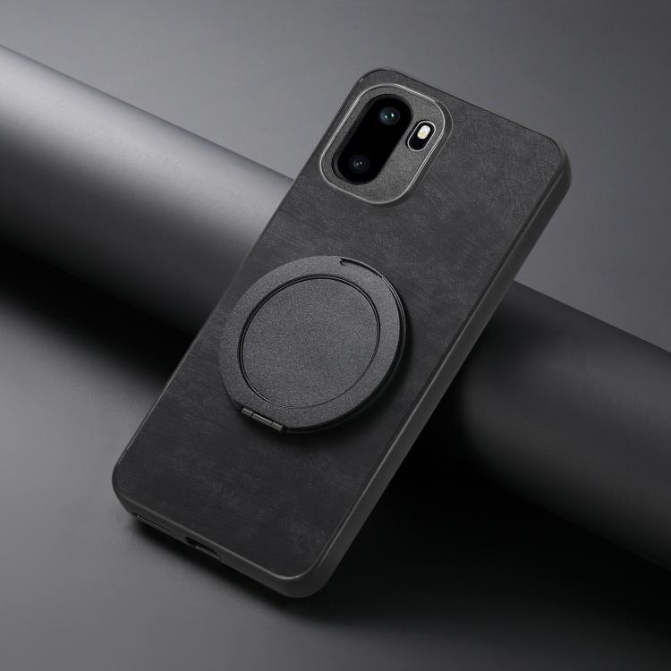 For OnePlus Ace 6 / 6T / 15R Retro Leather Rotation Round Holder Phone Case